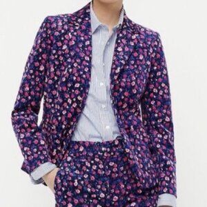 J Crew Blazer Jacket Corduroy Dotted Floral Stretch Womens 4